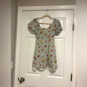 Altar'd State Blue and Red Floral Dress